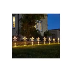 Set of 8 Star Decor Stake Lights