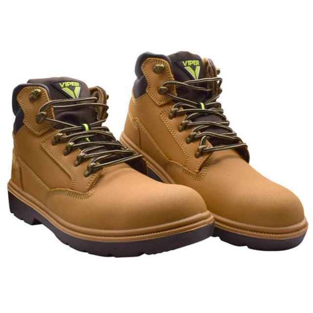 Scan Desert Viper S3 Safety Work Boots Tan Size 3