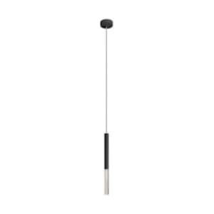 One Integrated LED Pendant Ceiling Light, Matt Black, 3000K, 450Lm