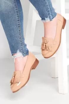 Wide Fit Patent Tassel Loafers