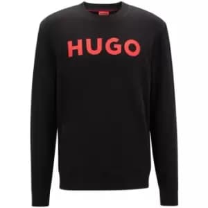 Hugo Dem Logo Crew Sweatshirt - Black