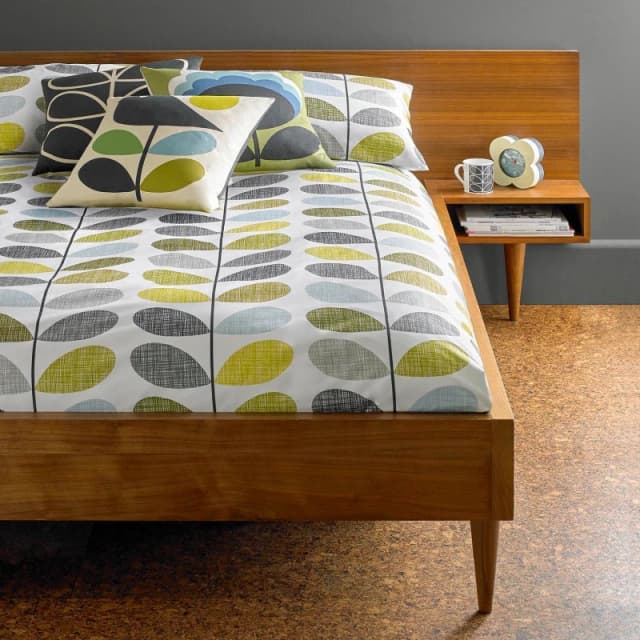 Orla Kiely Scribble Stem Duvet Cover, Double, Seagrass