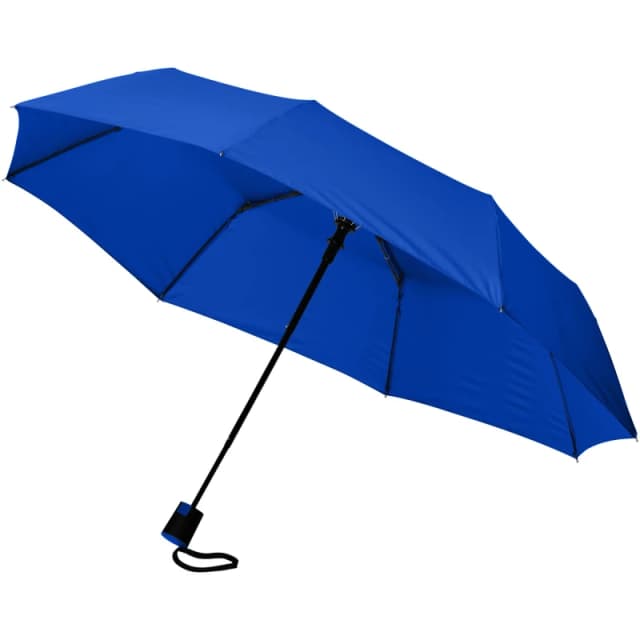 Bullet 21" Wali 3-Section Auto Open Umbrella in Blue Blue Unisex