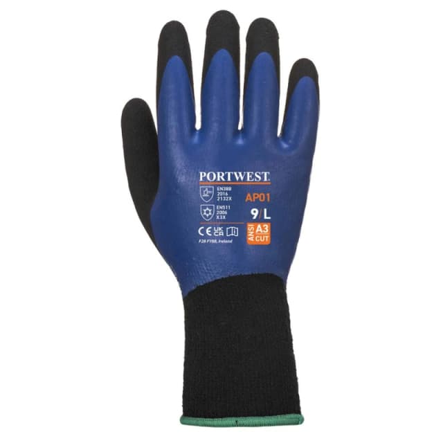 Portwest AP01 Latex Gloves in Blue Size: 10 Blue Unisex 10