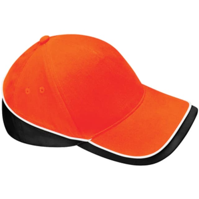 Beechfield Beechfield Teamwear Competition Cap Baseball Headwear Pack of 2 in Orange Orange One Size Unisex 5059269088712