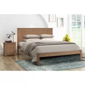 Flintshire Conway 4ft 6 Double Solid Oak Bed Frame Smoked Oak