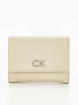 Calvin Klein Re-lock Trifold Purse - Grey, Women