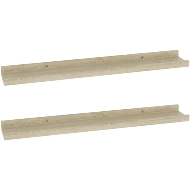 VIDAXL Wall Shelves 2 pcs Sonoma Oak 60x9x3cm Vidaxl 8720286417812