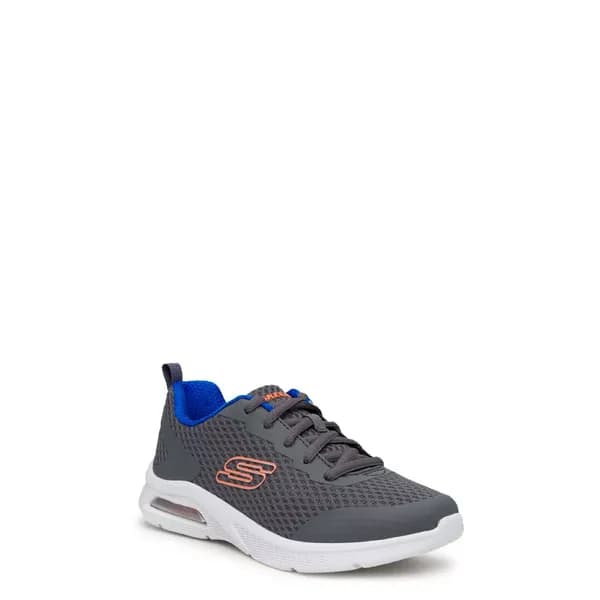 Skechers Boys Microspec Max Lightweight Kaptix Trainers UK Size 13 (EU 32) Charcoal/Blue SKE2287-CCBL-13