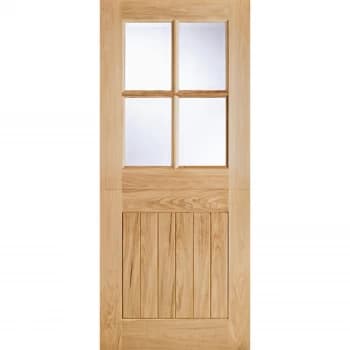 Cottage - Stable - 4 Lite - Glazed Exterior Door - Oak - 1981 x 838 x 44
