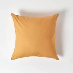 Mustard Yellow Continental Pillowcase Egyptian Cotton 200 Thread Count, 40 x 40cm - Mustard - Mustard - Homescapes