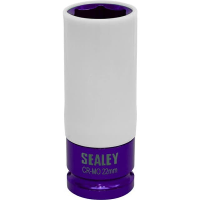 Loops 22mm Alloy Wheel Impact Socket - 1/2" Square Drive - Rim Protect Sleeved Socket Multi