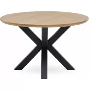 Premier Housewares - Salford Dining Table with Black Powder Legs