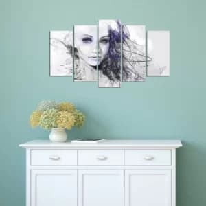 ABSW-03 Multicolor Decorative MDF Painting (5 Pieces)