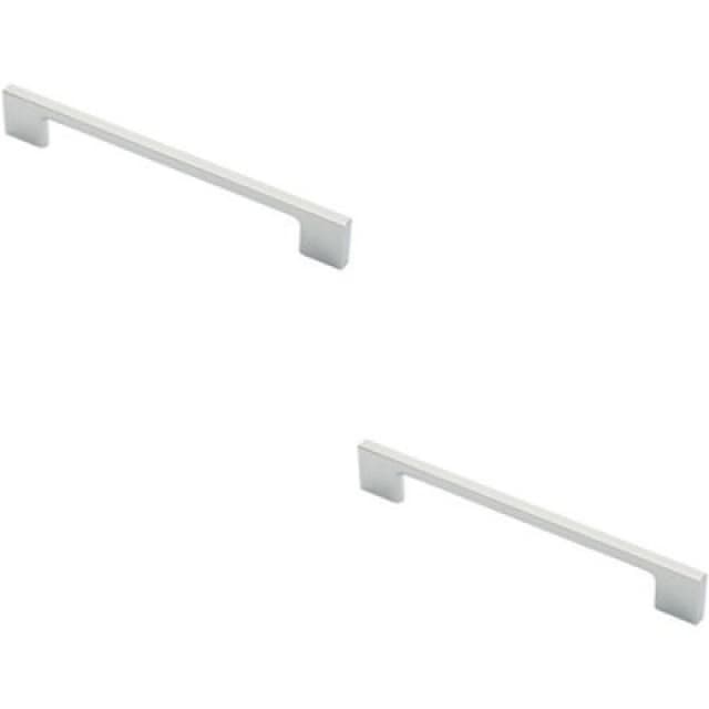 Loops 2x Slim D Shape Pull Handle 190 x 7mm 160mm Fixing Centres Polished Chrome Multi unisex