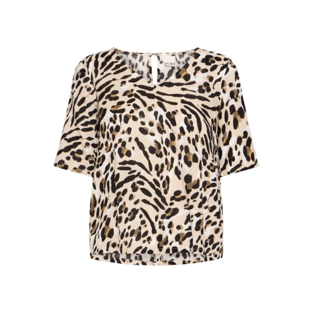 Ichi Womens T-Shirt Ichi Marrakech Aop 14 Marron Female XL