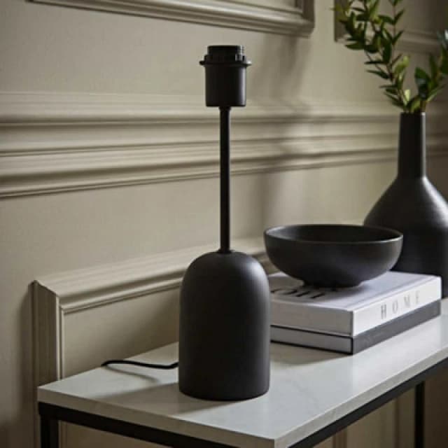 ValueLights ValueLights Kaiden Black Dome Table Lamp Base Black One Size Unisex 5016529273363