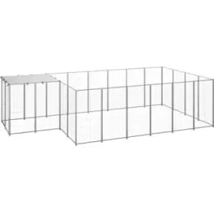 Vidaxl - Dog Kennel Silver 8.47 m² Steel Silver