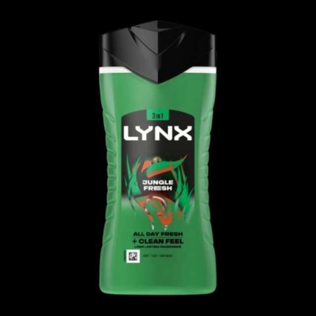 Lynx 3in1 Body, Face & Hair Wash 'Shower Gel' 225ml 3pk Green male