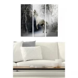 MDF580375 Multicolor Decorative MDF Painting (3 Pieces)