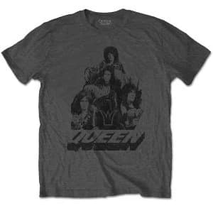 Queen - 70s Photo Unisex Large T-Shirt - Grey