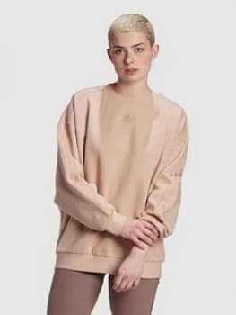 adidas Originals New Neutral Oversized Crew - Nude, Size 18, Women