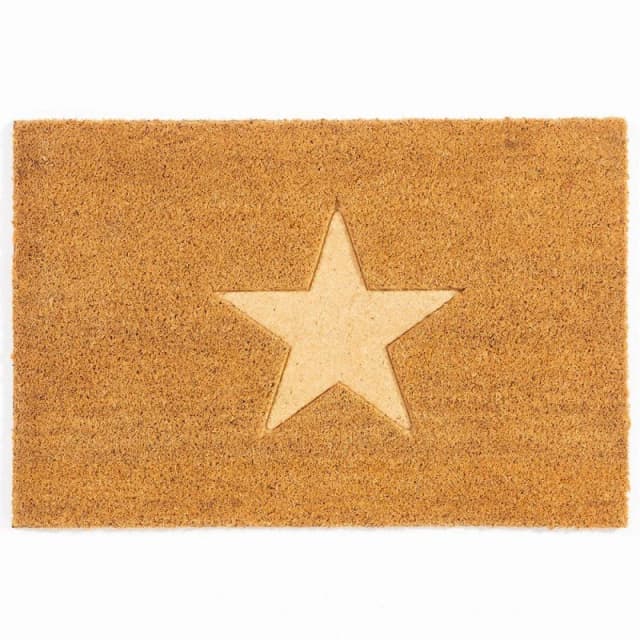 Arthouse Astley Star Embossed Natural Doormat 40x60cm Neutral unisex One Size