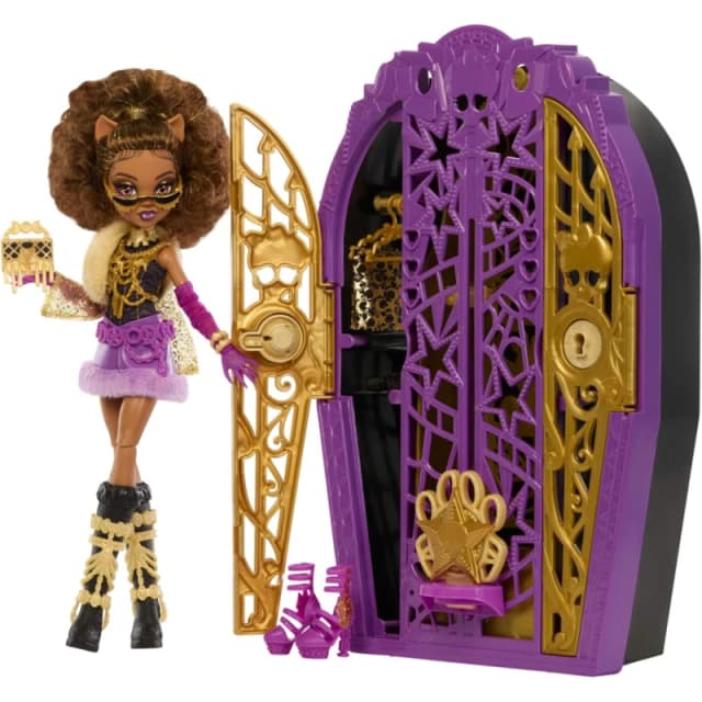 Monster High Skulltimate Secrets Doll and Accessories Set Hauntlywood Mysteries Clawdeen Wolf with Reveal Closet & 19+ Glam Surprises like Doll Cloth