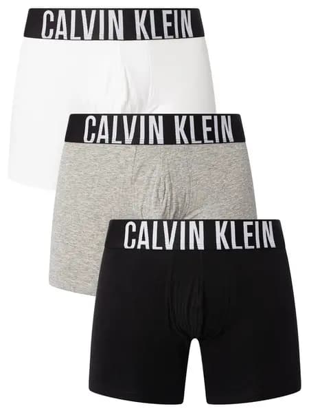 Calvin Klein Intense Power 3 Pack Boxer Briefs Black/Grey Heather/White S