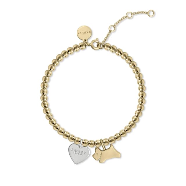 Radley RYJ3426S Pale Gold Tone Heart And Dog Bracelet - J81963
