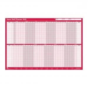 Sasco 2020 Staff Planner Mounted Landscape 915x610mm Ref 2410114