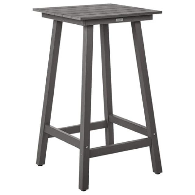 Beliani Garden Bar Table Adirondack 60 Cm 59cm Synthetic Material Dark Grey