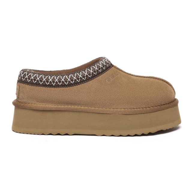 EverAu Australia Wonga Leather Slippers Brown