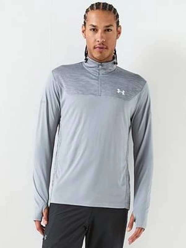 Under Armour Tech Utility 1/4 Track Top Light Grey XL