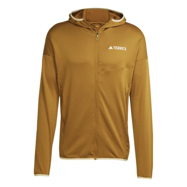 adidas Mens 1/4 Zip Fleece Bronze/Savannah male S