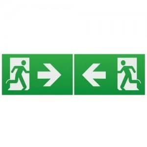 KnightsBridge Emergency Lighting Legend Set Pack of 2 LeftRight Arrow