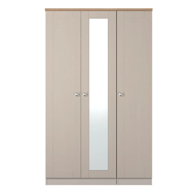 Welcome Furniture Welcome Furniutre Sussex Tall Triple Mirror Wardrobe - Ready Assembled SUS147KABO