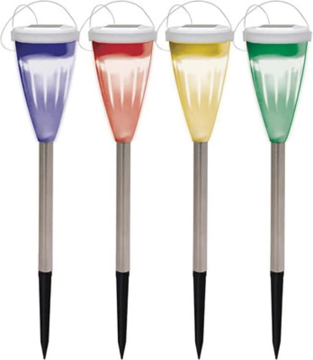 Streetwize Pack of 4 Colour Changing Stake Lights - Multi Multi One Size