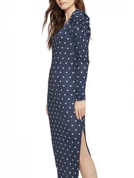 Ted Baker Meegwin Ditsy Spot Jersey Dress - Dark Blue, Dark Blue, Size 2=10, Women