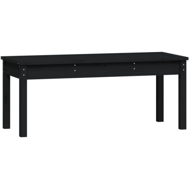 VIDAXL Garden Bench Black 109x44x45cm Solid Wood Pine Vidaxl 8720845691349