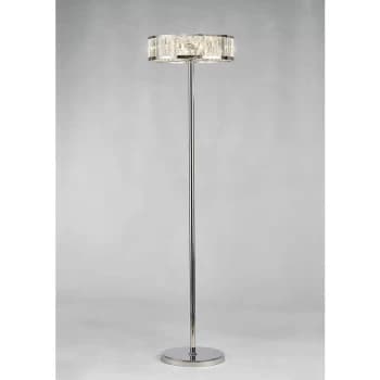 Floor lamp Torre 5 Lights polished chrome / crystal