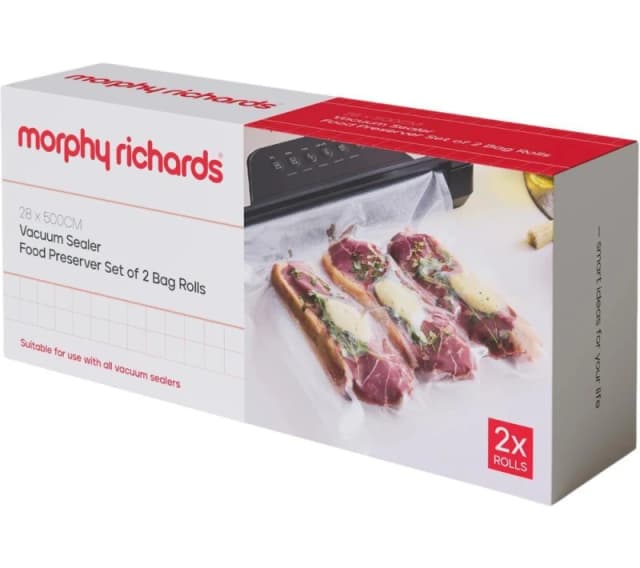 Morphy Richards Vacuum Sealer Bags - Pack of 2, Clear 5056765400314