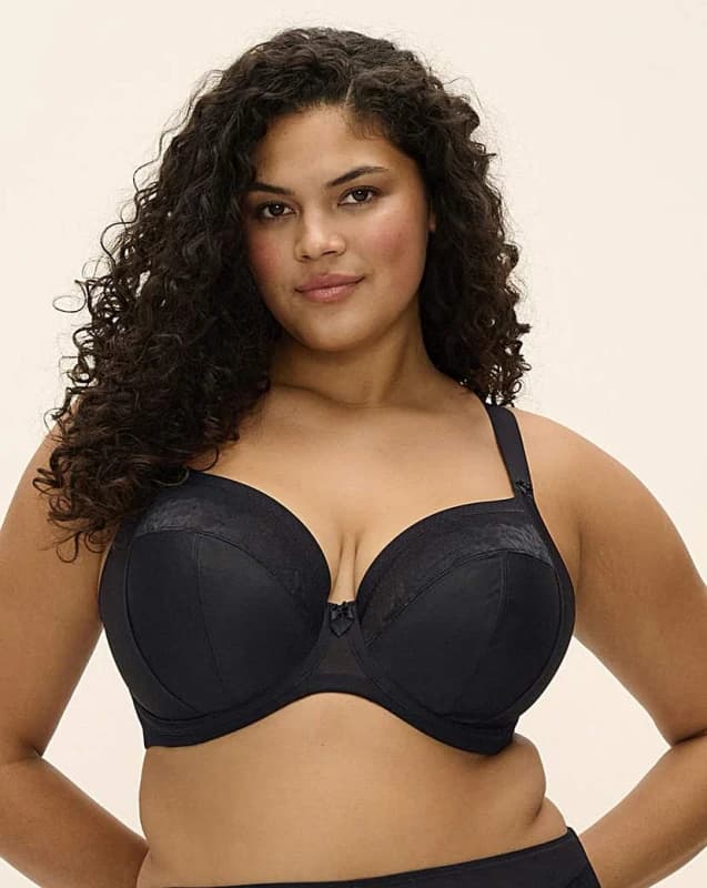Elomi Elomi Nerina Plunge Wired Bra Black - Elomi - Size: 36HH Black Female 36HH HW97816