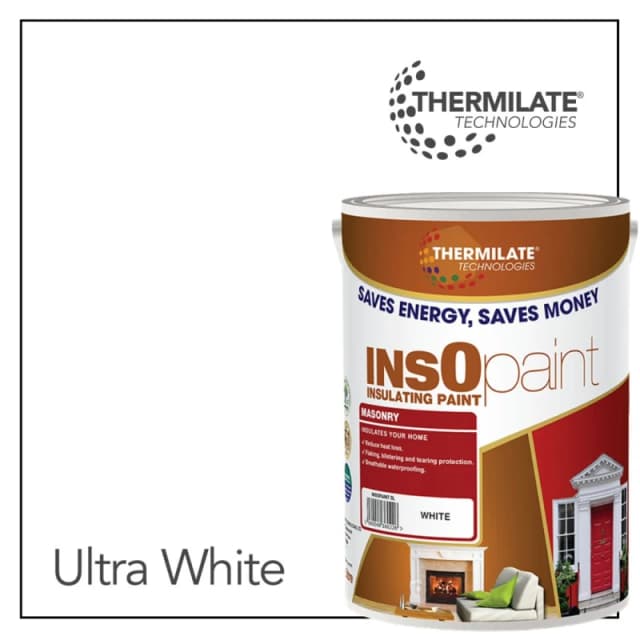 THERMILATE TECHNOLOGIES Exterior Masonry Paint - 5L in Ultra White Ultra White Unisex 5L
