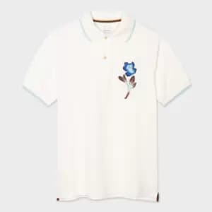 Paul Smith Mens Polo Shirt Floral Emb