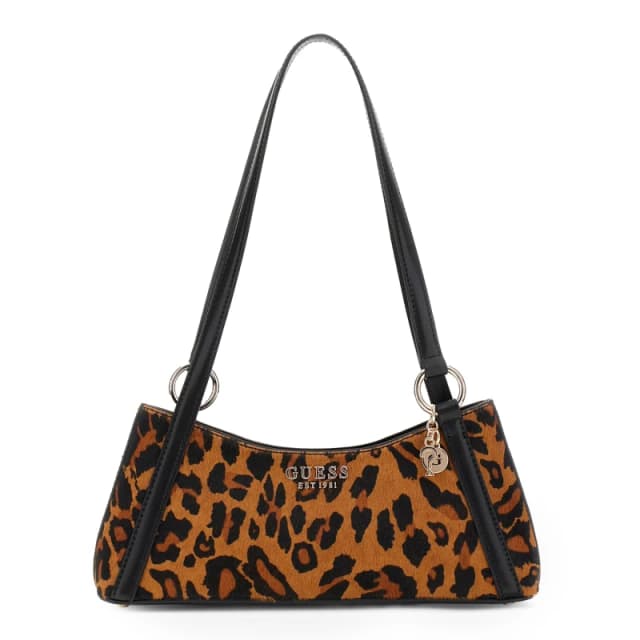 Guess Womens Domitilla Shoulder Bag Leopard female One Size