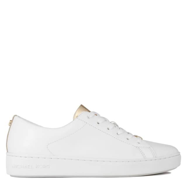 MICHAEL Michael Kors Womens Keaton Court Trainers Wht/Gold female 8.5