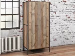 Birlea Urban Rustic 2 Door Double Wardrobe Flat Packed