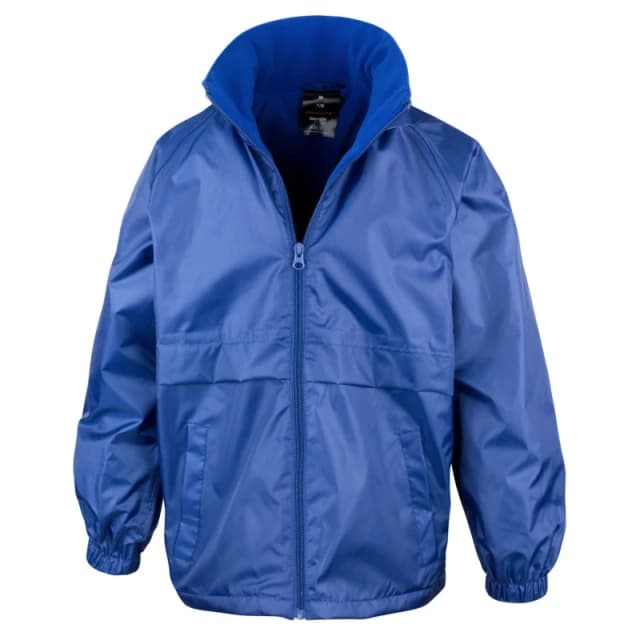 Result Core Microfleece Lined Jacket in Blue Size: 3-4 Years Blue Unisex 3-4 Years