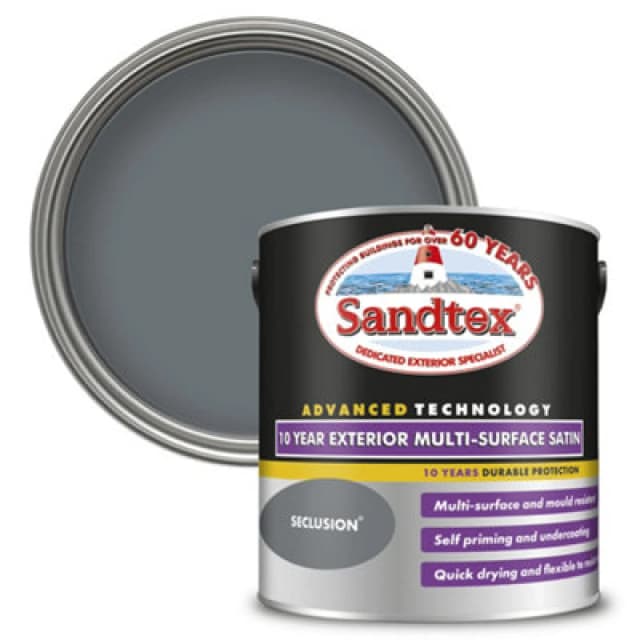 SANDTEX Sandtex - 10 Year Exterior Multi Surface Satin - Seclusion - 2.5L 5100998